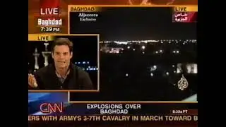 CNN Strike on Iraq | Baghdad Bombing Coverage | March 22, 2003 📼