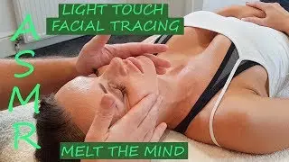 [ASMR] Light Touch Facial Tracing - Melt The Mind [No Talking][No Music]