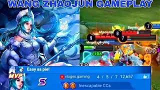 WANG ZHAOJUN RANKED MATCH GAMEPLAY | HONOR OF KINGS GAMEPLAY | GOLD TIER RANKED MATCH GAMEPLAY 
