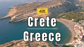 Crete (4K) Greece 🇬🇷 Beautiful Places By Drone