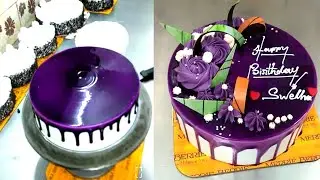 Blueberry Cake Design For Birthday | Blueberry Crumble Cake Eggless | Blueberry Cake Recipe Eggless