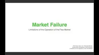 Limitations of the Operation of the Free Market