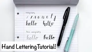 HAND LETTERING TUTORIAL! Bouncy, Cursive, Calligraphy and Faux Calligraphy