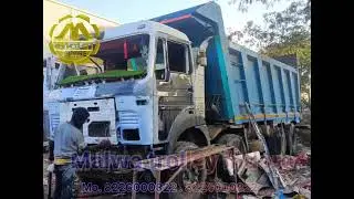 Accident Tata Show Repair , Danting work completed by Malwa Trolley indore.