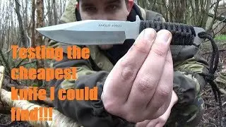 Testing the Cheapest knife I could find! Anglo Arms Paracord knife