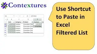 Используйте сочетание клавиш для вставки в отфильтрованный список Excel &mdash; из тех же строк