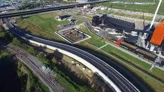TensarTech TW3 Wall Aerial footage at Tinsley Link, Sheffield, UK