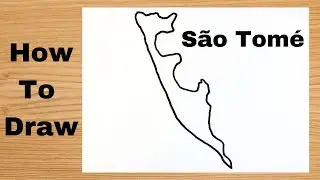 Drawing S&atilde;o Tom&eacute; Capital Map - S&atilde;o Tom&eacute; and Pr&iacute;ncipe