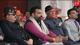 सुजानपुर:सेना दिवस को संबोधित कर रहे महाराणा प्रताप जी के वंशज लक्ष्यराज मेवाड़