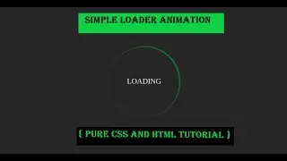Loader using Html and CSS || Loader - 2