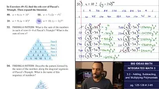 Big Ideas Math [IM3]: 3.2 - Adding, Subtracting, and Multiplying Polynomials (Lecture & Problem Set)