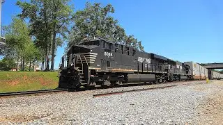 NS 287 pulls out of the siding in Stockbridge, Ga.