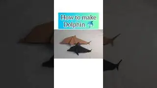 How to make Dolphin 🐬#easy #creative #craft #youtubeshorts #shorts #papercraft #dolphin #tutorial