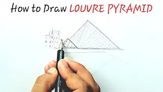 How to Draw Louvre Pyramid Step by Step | Easy Drawing Tutorial #drawing 