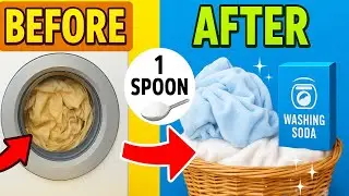 1 Spoon Washing Soda = White Clothes Again! 😲 LIVE Before & After Test