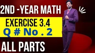 12th class Math || 2nd year math exercise 3.4 question 2