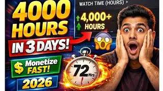 Watch Time Kaise Badhaye | How to complete 4000 hours watch time | Watch time kaise complete kare