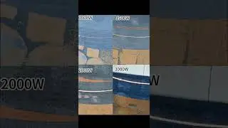 Continuous laser cleaning machine 1000W vs 1500W VS2000W vs 3000W rust removal on metal