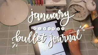 android digital bullet journaling with samsung tab s6 lite✨ || a very late january setup 2021: