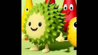 cute fruit characters like durian and guava meet each other #KidsVideo    #YouTubeKids