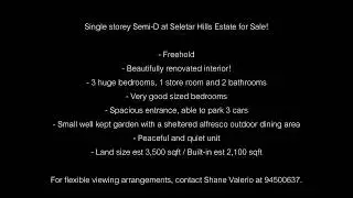 Renovated Semi D at Seletar Hills Estate for SALE Singapore landed house