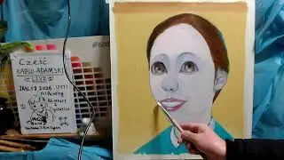 Oil painting portrait day 2  op1618-2   [LIVE]--  