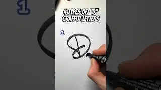 How To Draw ✍️4 Types of &sbquo;D&rsquo; Graffiti Tag Letters | #drawing #tutorial #graffiti