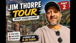 🚂 Jim Thorpe Episode 2 | Exploring the D&L Trail, Cave Falls & Steam Engine Drive-By! | Travel Vlog