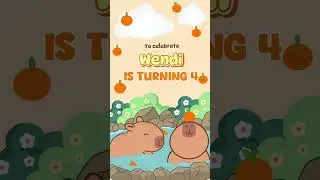 Capybara Birthday Invitation