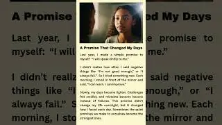 A Promise That Changed My Days | Motivational English Story