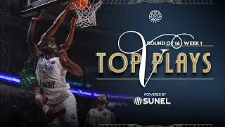 Top 5 Plays of ROUND OF 16 - WEEK 1 | Powered by SUNEL | #BasketballCL 2025-26