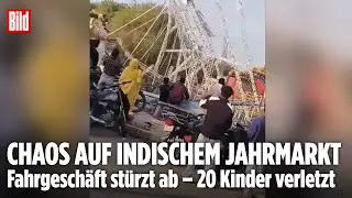 SCHOCK AUF DEM JAHRMARKT: Fahrgesch&auml;ft bricht in Indien zusammen &ndash; 20 Kinder verletzt
