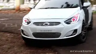 hyundai verna aftermarket recustom headlight call us on +918956334555