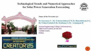 Solar Power Generation Forecasting @Arunai Engineering College - NASA Power LARC