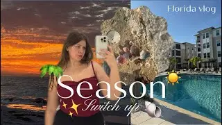 Florida vlog🌴Season switch up!☀️❄️beach with mom🌊🐚Christmas shopping 4 myself.. 🛒🎄motivate & talks🎙️