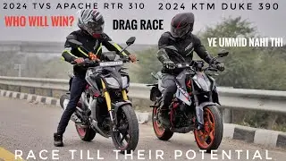 2024 Tvs Apache RTR 310 Vs 2024 KTM Duke 390 | Drag Race | Ye Ummid Nahi Thi 😨