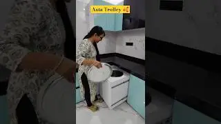 Indian kitchen Aata trolley 🥰🧿💝💝😍 #shorts #viralvideo #trending #trolley #storage #modularkitchen