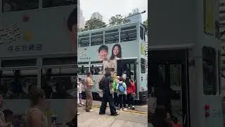 香港電車 154（G-NIIB活悅配方）往堅尼地城 駛進及駛離汕頭街電車站