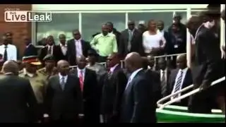 Zimbabwe's President Robert Mugabe Falls Down Flight Of Stairs