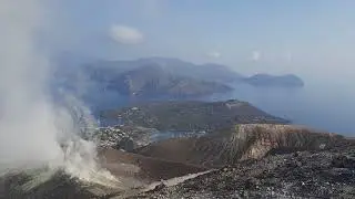 Volcano Island, eruption view from the top