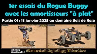 On a testé le buggy 1/8 Rogue brushless avec les amortisseurs avant sur basculeurs - Partie 01