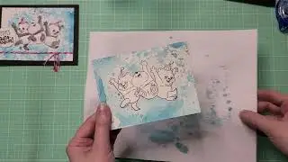 Party Animals Card Kit Tutorial - Panda-monium Ink Smooshing Card