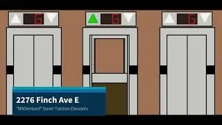 Animated: “MADernized” Dover Traction Elevators, 2276 Finch Ave E, Toronto (North York) ON, Canada