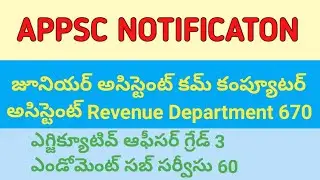 APPSC Notification December 2021