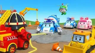 🚧 Micky&rsquo;s Concrete Crisis! 🏗️ Robocar Poli Construction Rescue & STEM Safety!