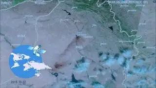 Animation of Mosul Oil Fires - By UNOSAT