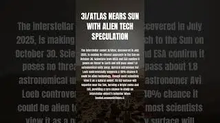 3I/Atlas Nears Sun with Alien Tech Speculation