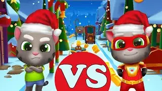 Talking Tom Hero Dash Christmas 2019 VS Talking Tom Gold Run Christmas 2019