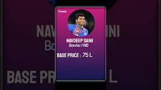 Auction : Navdeep Saini | TATA IPL 2022 MEGA AUCTION #IPL