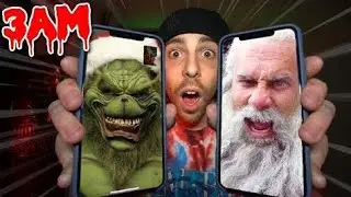 CALLING GRINCH AND SANTA AT THE SAME TIME ON FACETIME AT 3 AM!! (THEY CAME OVER)
